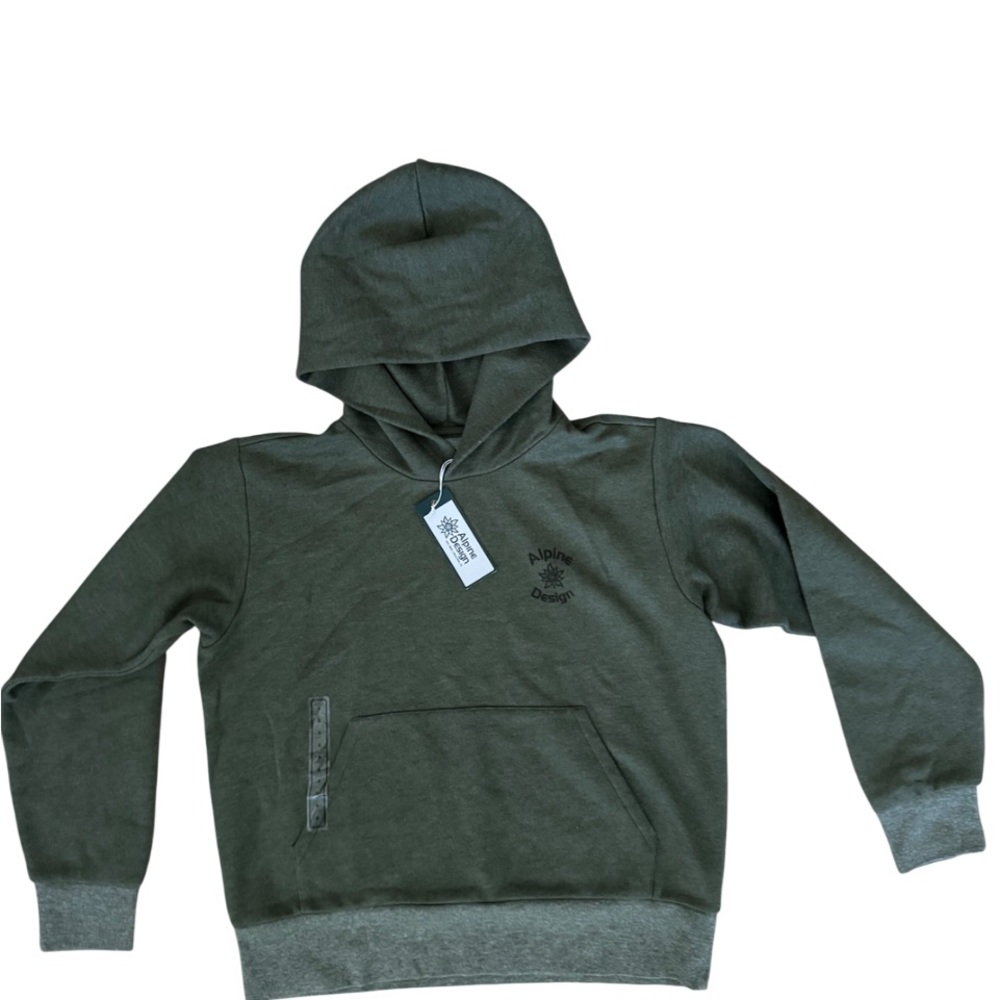 Alpine Design Fleece Hike Hoodie Long Sleeve Olive Haze Womens Size Small NWT